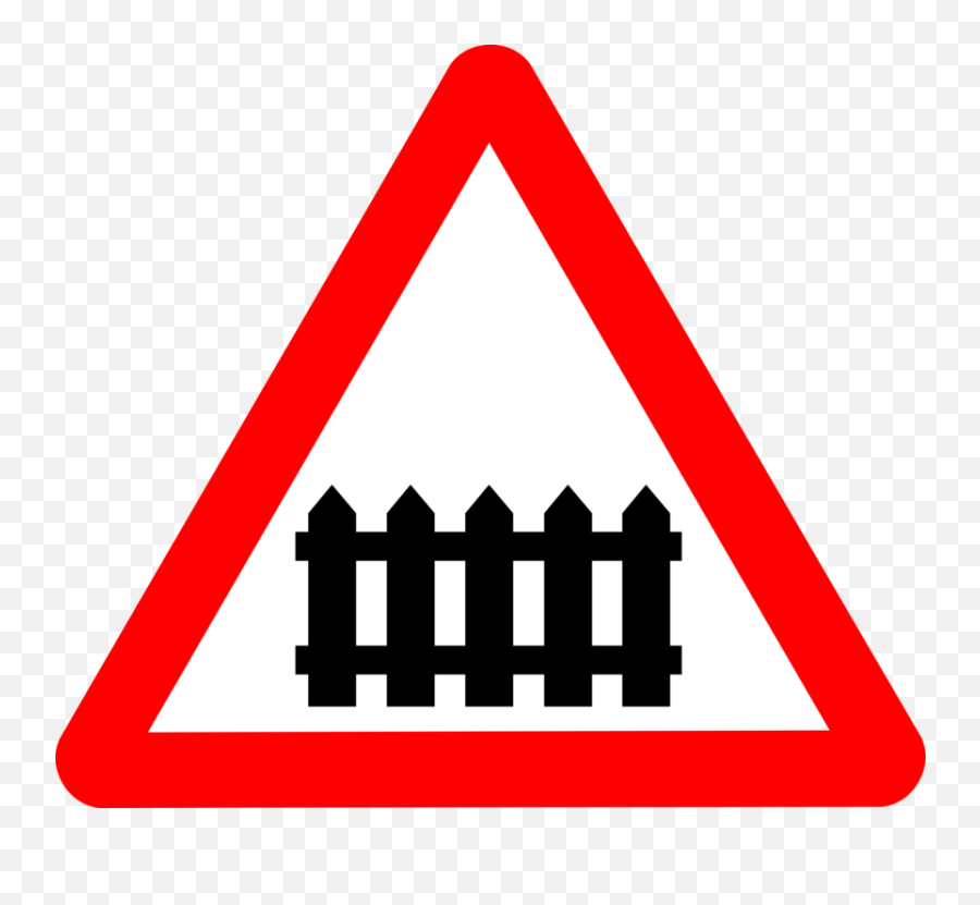Triangle Area Logo Png Clipart - Traffic Signs For Railway Crossing,Highway Sign Png