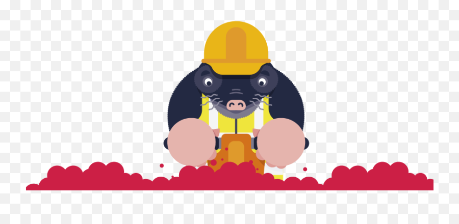 Marc The Mole Digging For His Love - Cartoon Png,Mole Png