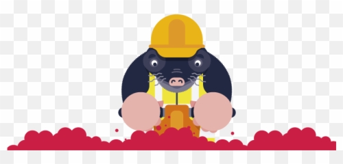 Marc The Mole Digging For His Love - Cartoon Png,Mole Png