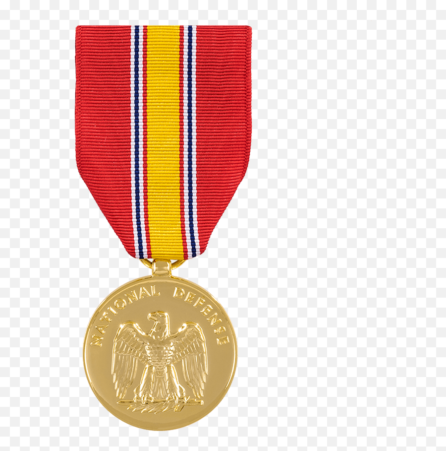National Defense Service Medal - Full Anodized Gold Medal Png,Medal Transparent