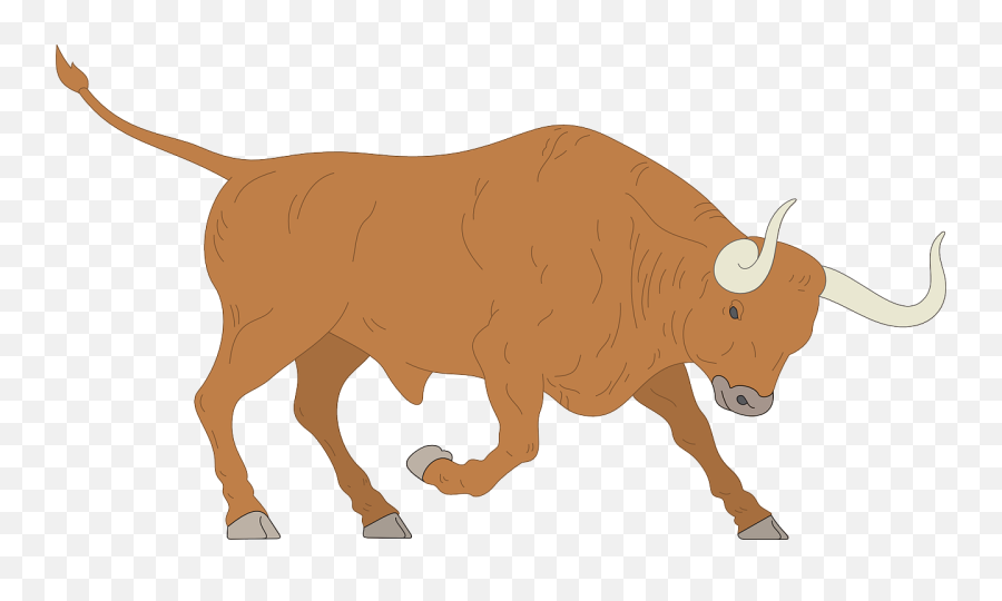 Angry Charge Bull - Oxen Clipart Png,Bull Png