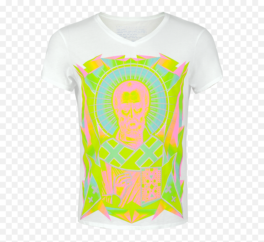 Tshirt Outline Png - Nicolas Neon Graphic Menu0027s Tshirt Active Shirt,Green Tshirt Png