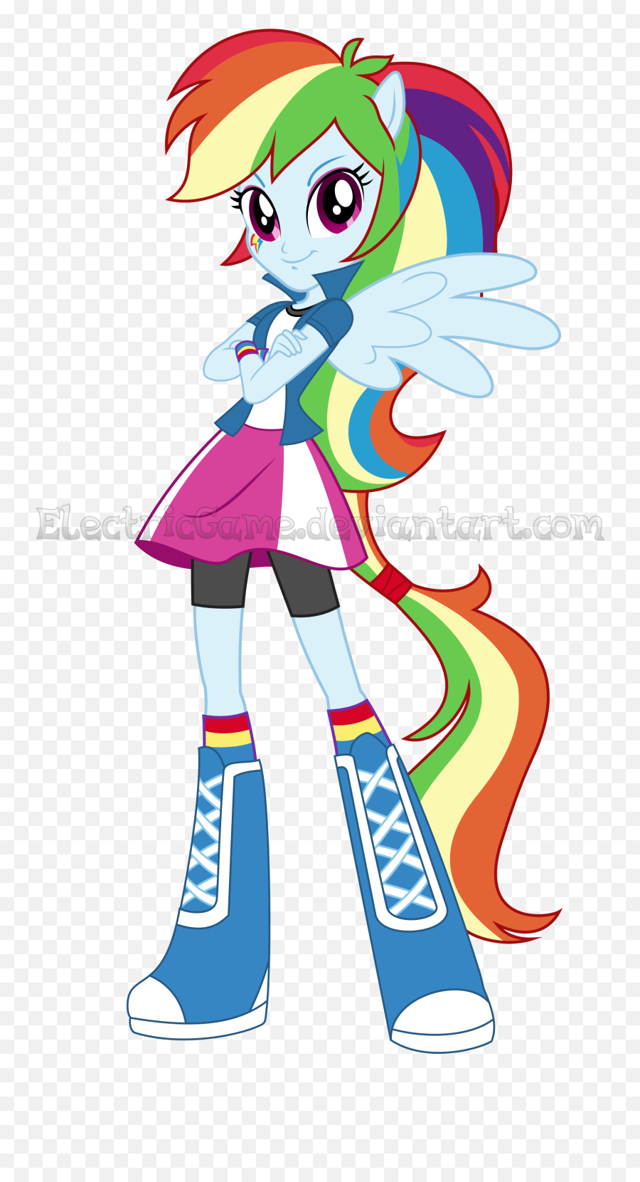 Download Mlp Eg The Equestria Girls Rainbow Vector By - My Little Pony Rainbow Dash Girl Png,Rainbow Vector Png