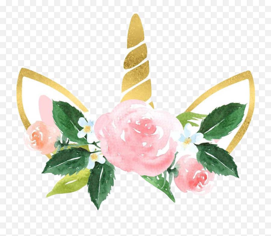 Flower Unicorn Unicorncrown Flowercrown Crown - Transparent Background Unicorn Png,Flower Crown Transparent Background