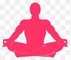 Gears - Man Sitting Cross Legged Silhouette Clipart Full For Yoga png