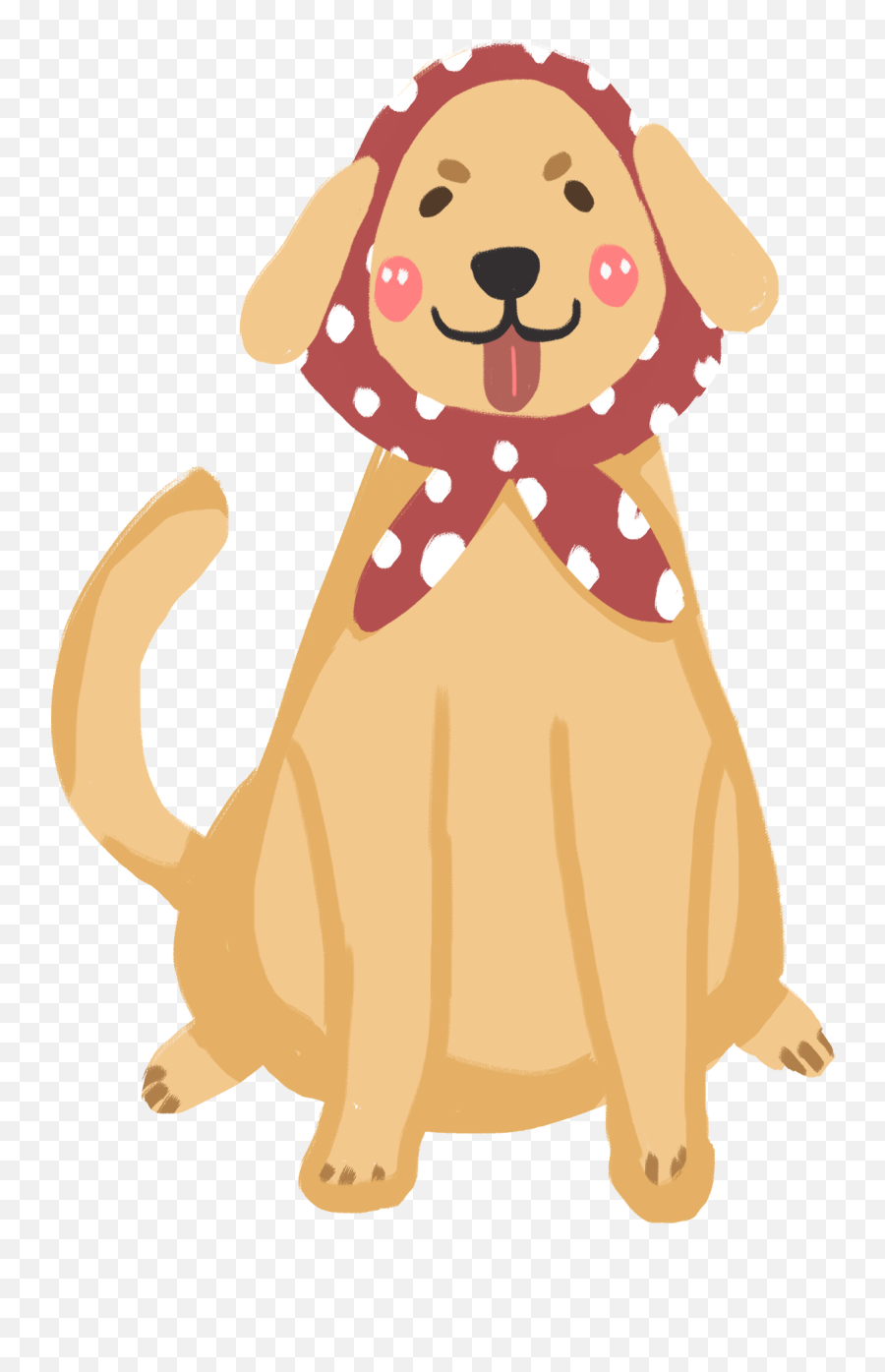 Cartoon Cute Headscarf Dog Png And Psd - Cartoon Transparent Background Dog Png,Cute Dog Png