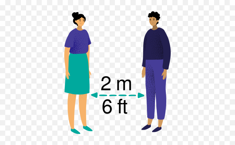 Social Distancing Characters - Standing Png,Social Png