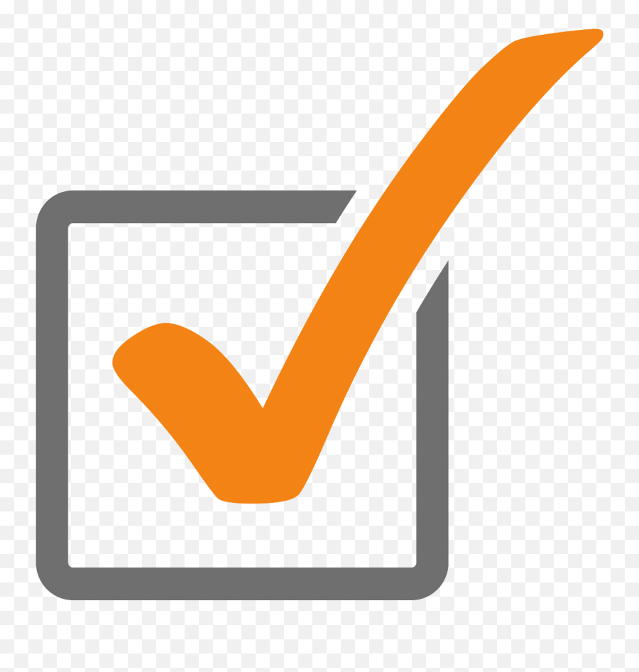 Orange Check Mark Icon - Orange Check Box Icon Png,Check Mark Icon Png