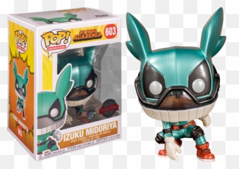My Hero Academia Funko Pop Izuku Midoriya Deku With Helmet Metallic 603 Pre - Order My Hero Academia Funko Pop Deku Png,My Hero Academia Png
