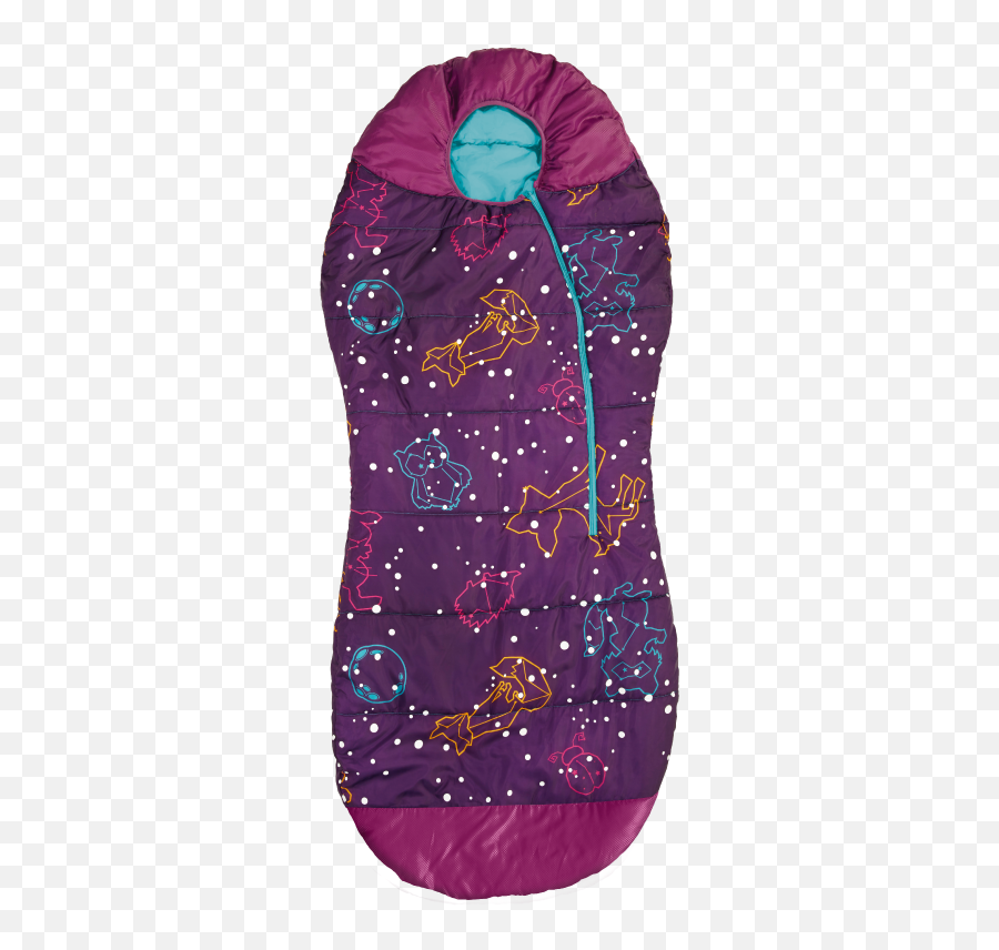 Acecamp Kids Glow - Inthedark Sleeping Bag With Compression Sack Purple Mummy Style 30f 1c Head Bundle Bottom Seal Enclosed Pocket For Girls Girls Sleeping Bags Walmart Png,Purple Glow Png