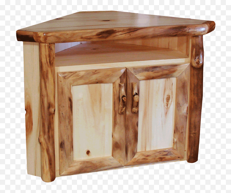 Aspen Log Corner Tv Stand - Furniture Png,Tv Stand Png