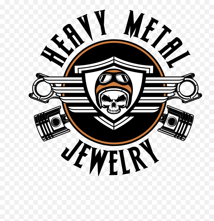 Heavy Metal Patented Stainless Steel Biker Jewelry Skull - Automotive Decal Png,Heavy Metal Logo