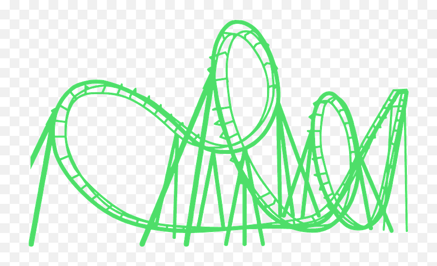 Roller Coaster Silhouette - Roller Coaster Silhouette Vector Png,Roller Coaster Png