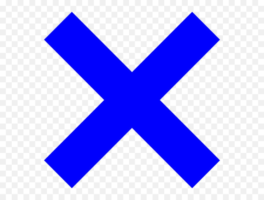 Blue X Mark Icon - Transparent Blue X Png,White X Icon