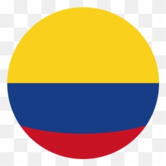Flag Circle Png - Colombia Round Flag Icon Transparent