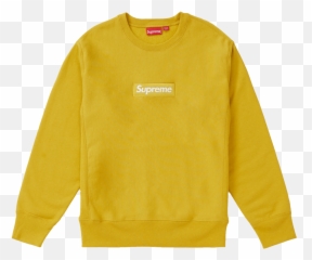 supreme box logo crewneck yellow