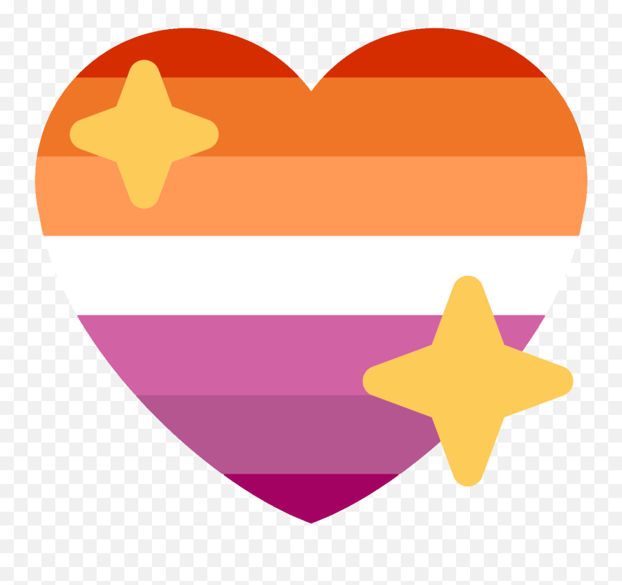 Pride Heart Emoji Discord - Lesbian Flag Heart Discord Transparent Pride Heart Emoji Png,Hearts Emoji Png