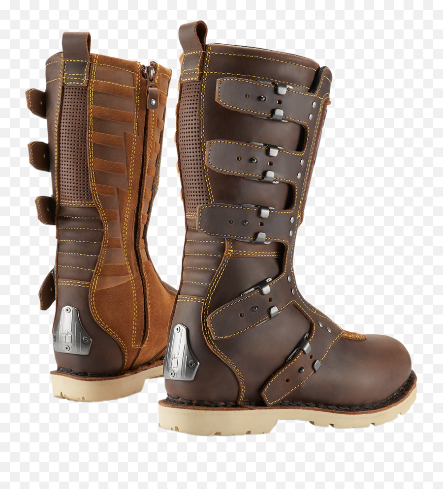 Botas Icon Elsinore Hp Marron - Cascos Yc Motorcycle Boots Brown Riding Png,Icon El Bajo Boots