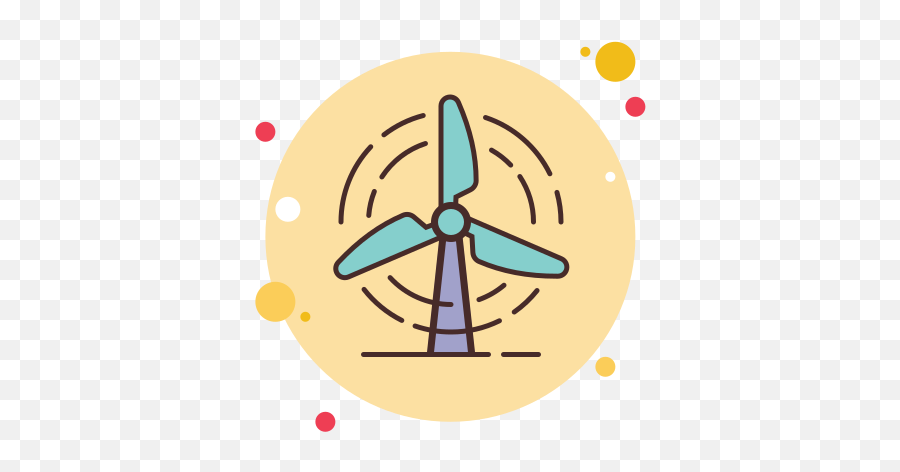 Wind Turbine Icon In Circle Bubbles Style - Diabetes Imagenes Animadas Png,Wind Farm Icon
