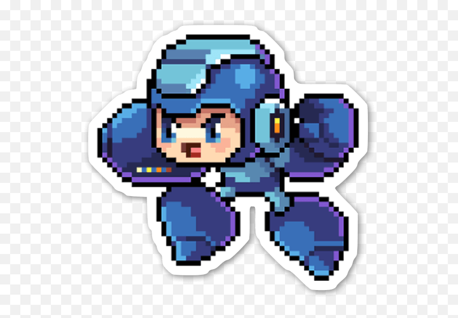 Buy Pixel Megaman - Die Cut Stickers Stickerapp Barrel Pixel Art 2d Png,Mega Man Icon