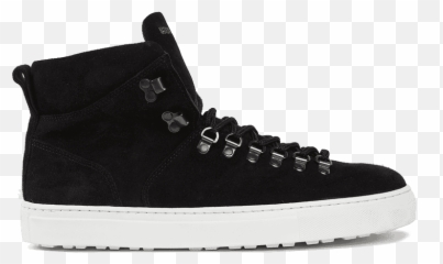 Edition 9 Black Suede Boots - Lace Up png