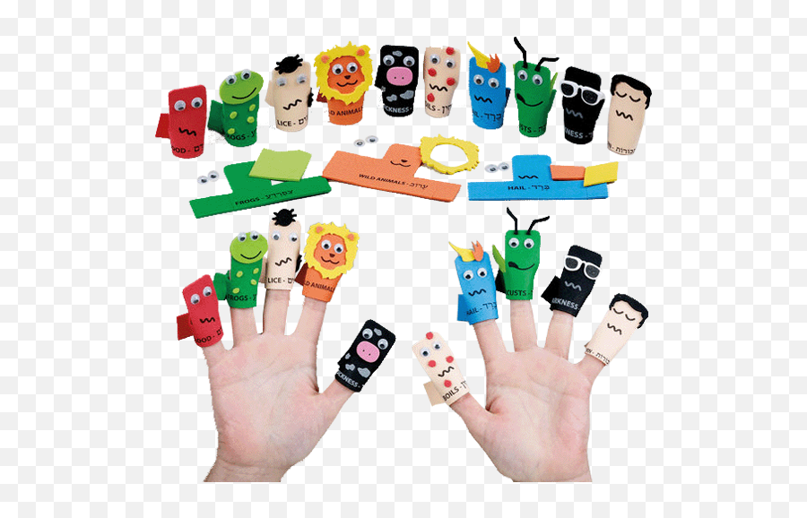 Ten Plagues Foam Finger Puppet Kit Bible Crafts For Kids - Passover Crafts For Kids Png,Foam Finger Png