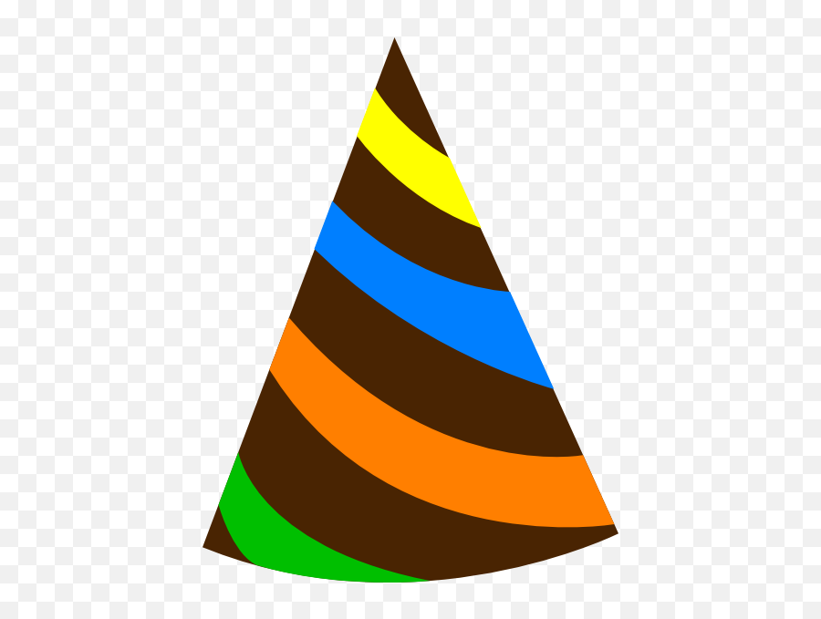 Download Hd Rainbow Party Hat Brown Clip Art Transparent Png - Brown Party Hat Transparent Png,Party Hat Png