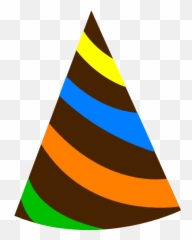 Download Hd Rainbow Party Hat Brown Clip Art Transparent Png - Brown Party Hat Transparent Png,Party Hat Png