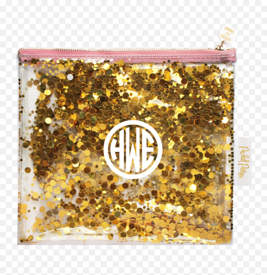 Packed Party Gold Confetti Flat Zip Png Glitter