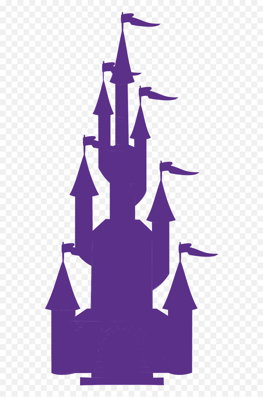 Castle Silhouette Art - Free Vector Graphic On Pixabay Purple Castle Clipart Png,Cinderella Castle Png