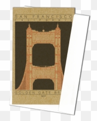Golden Gate Bridge - 1937 Orange Miniature Digital Print Statue Of Liberty Miniature Png,Golden Gate Bridge Png