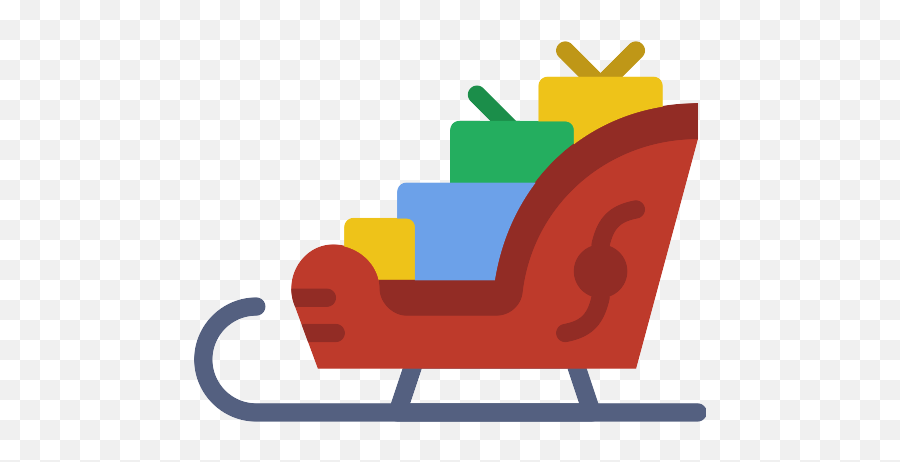 Sled Sleigh Png Icon 3 - Png Repo Free Png Icons Trineo Con Regalos Dibujo,Sleigh Png