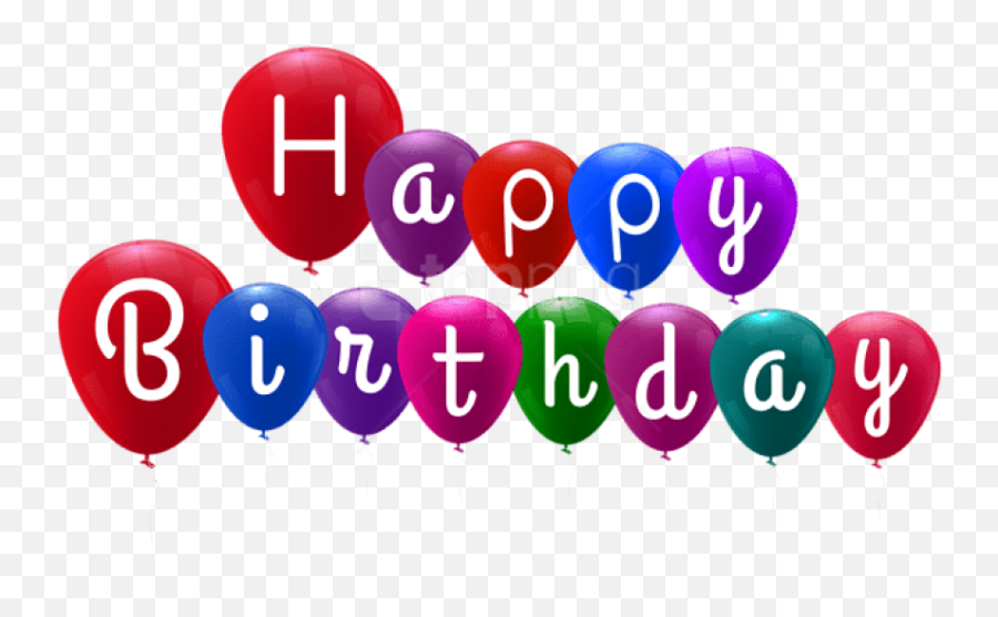 Balloons Png Image 1 - Happy Birthday Text Design,Balloons Png