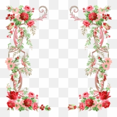 Molduras Download Transparent Png - Flower Border Design Png Hd,Flores Png