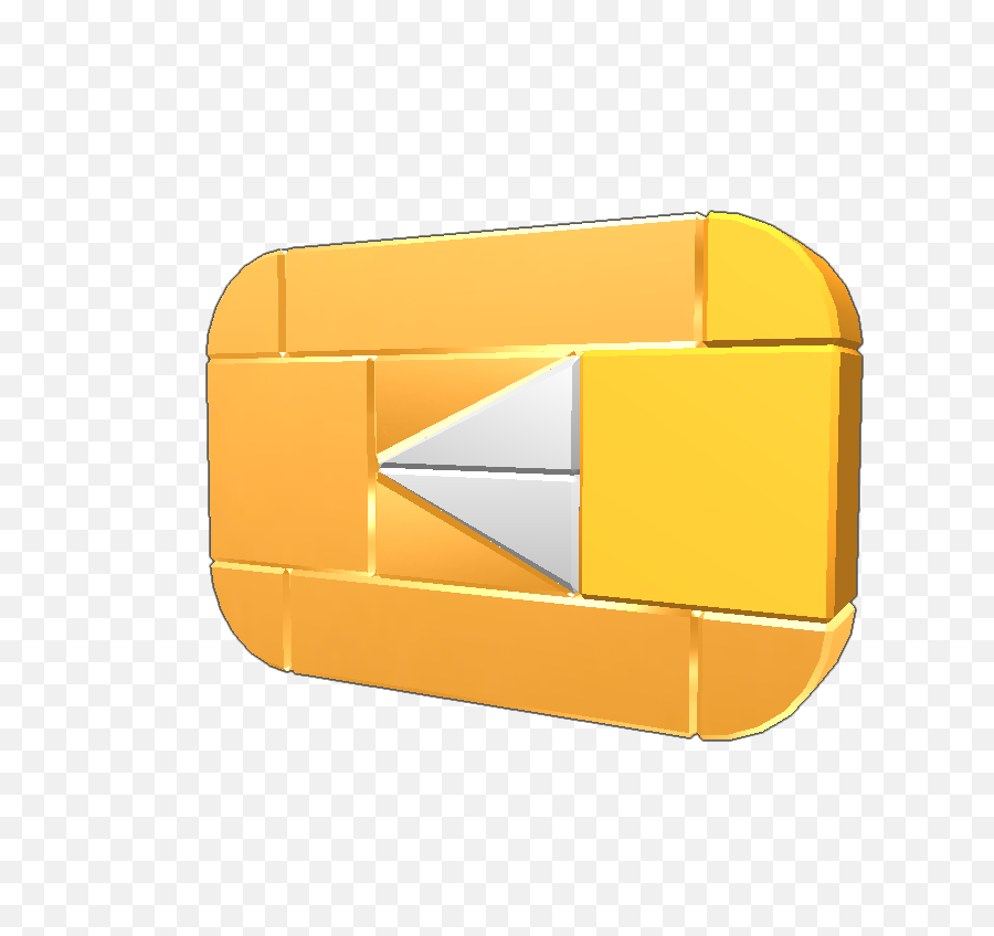 Play Button Png Transparent - Gold Play Button Transparent Metal,Subscribe Button Transparent Background