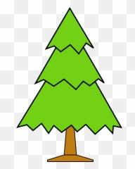 Clipart Christmas Tree Outline - Transparent Background png
