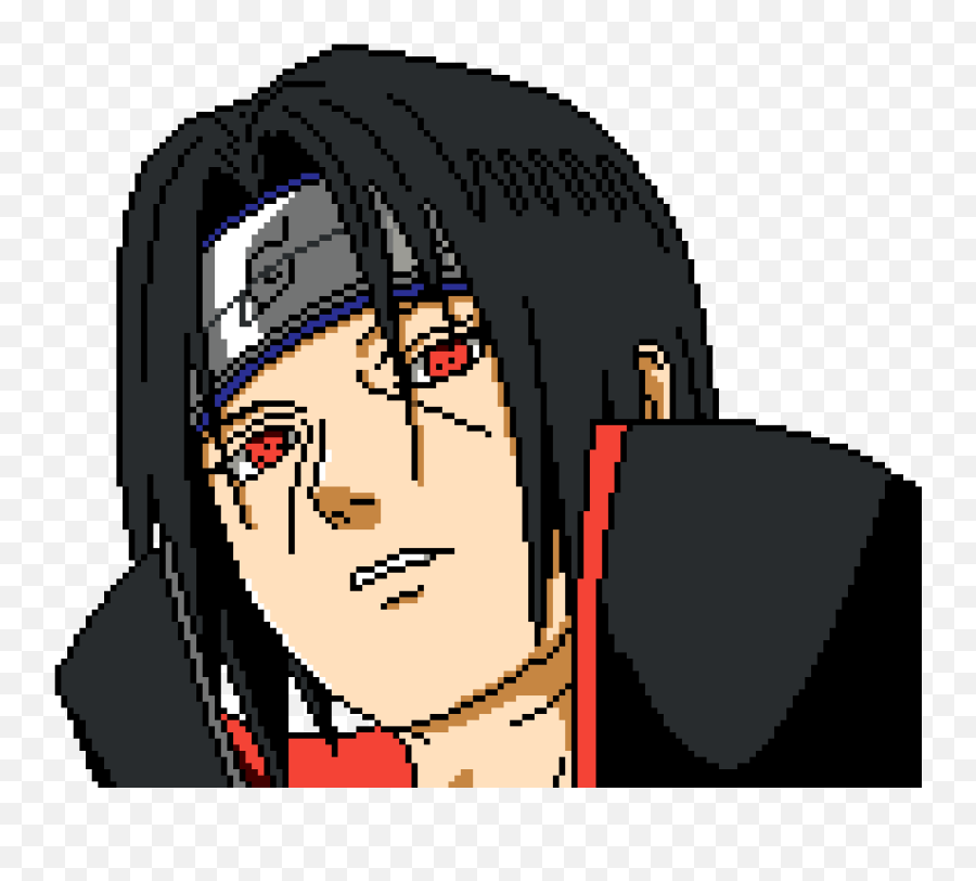 Pixilart - Itachi Uchiha By Asznee Pixel Art Naruto Itachi Png,Itachi Uchiha Transparent