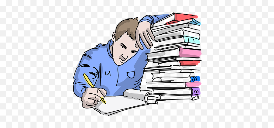 Tension For Exam Cartoon - Student Stress Png,Exam Png