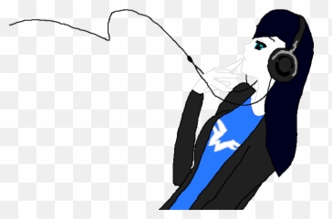 Misty Listening To Weezer - Listening Clipart Full Size Illustration Png,Misty Png