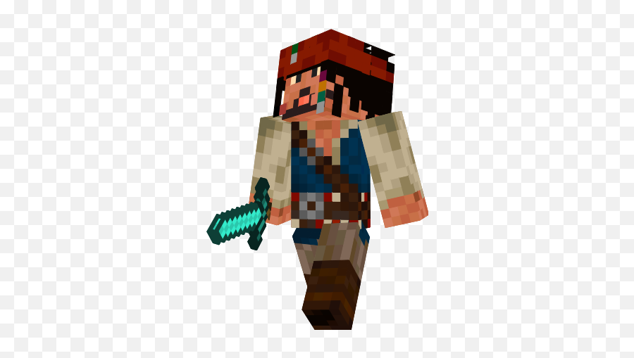 Pin Captain Jack Sparrow Minecraft Skin - Captain Jack Sparrow Minecraft Skin Png,Jack Sparrow Png