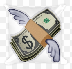 Money Emoji Png - Emoji Pillow Money With Wings Just