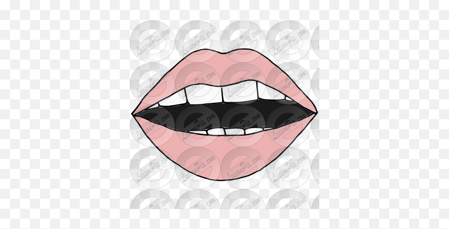 Mouth Picture For Classroom Therapy Use - Great Mouth Clipart Illustration Png,Cartoon Lips Png