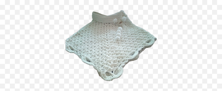 Off White Poncho With Virus Border - Crochet Png,Poncho Png