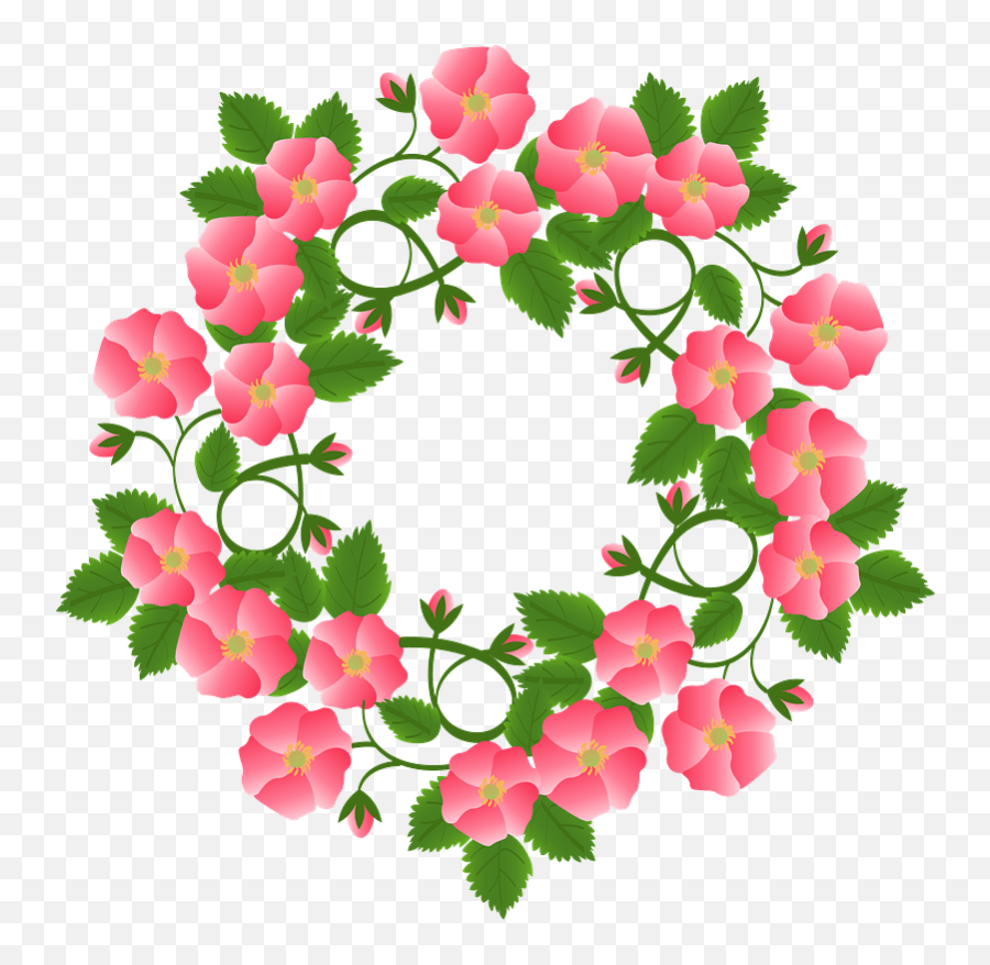 Wreath Flowers Romantic Clipart Free Download Transparent - Mandevilla Png,Flower Clip Art Png
