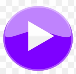 Purple Play Icon Clip Art - vector clip art Button Png