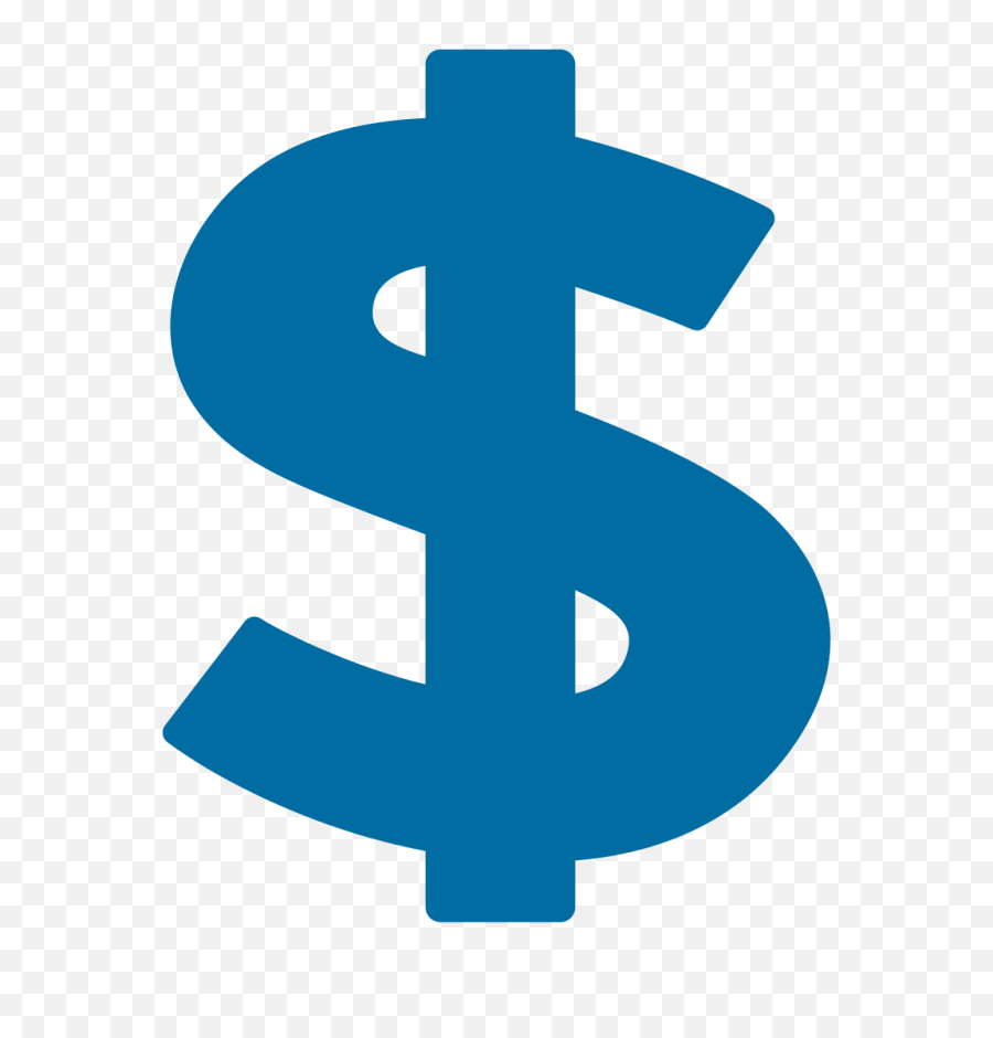 Heavy Dollar Sign Emoji Clipart Free Download Transparent - Blue Dollar Logo Png,Dollar Symbol Png