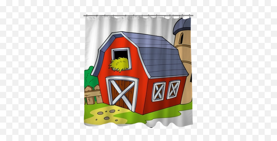 Download Hd Cartoon Red Barn Transparent Png Image - Nicepngcom Cartoon Red Barn,Barn Png