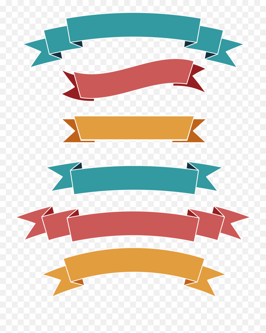 Flat Simple Label Banner Ribbon Clipart - Ribbon Tag Png,Banner Ribbon Png