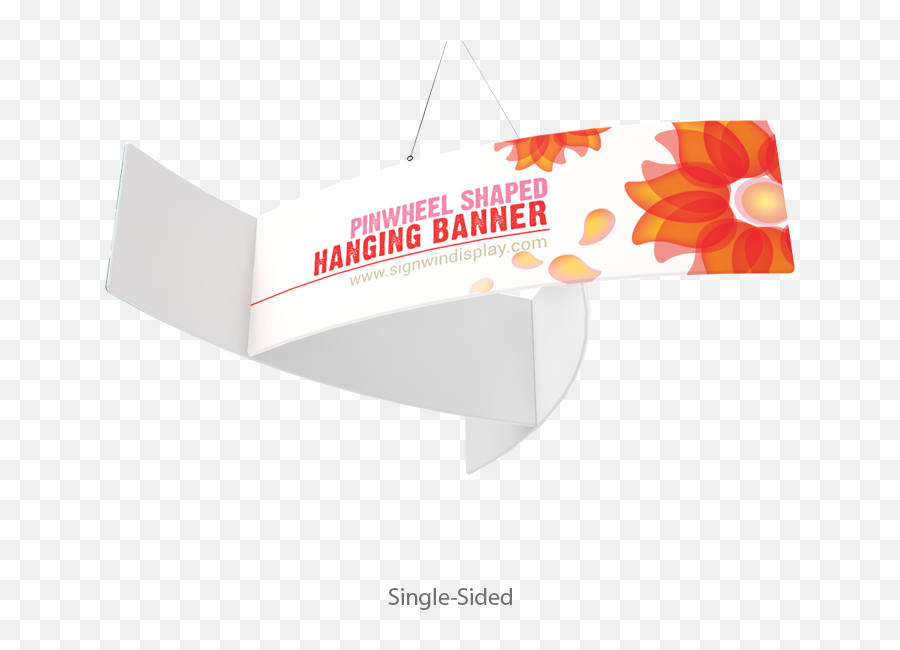 Pinwheel Shaped Hanging Banner Custom Printing For Seminars - Horizontal Png,Hanging Banner Png