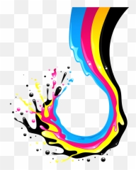 Download Color Photography Illustration Cmyk Paint Splash - Paint Splash Cmyk Png,White Paint Splash Png